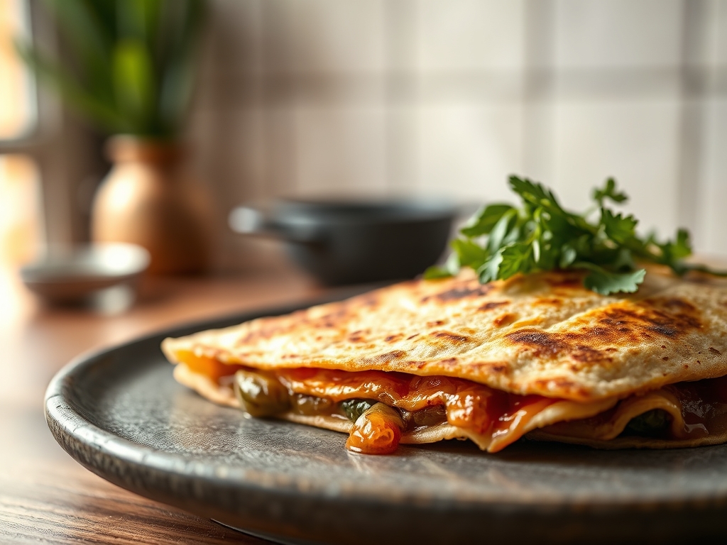 5 Min Spicy Quesadilla