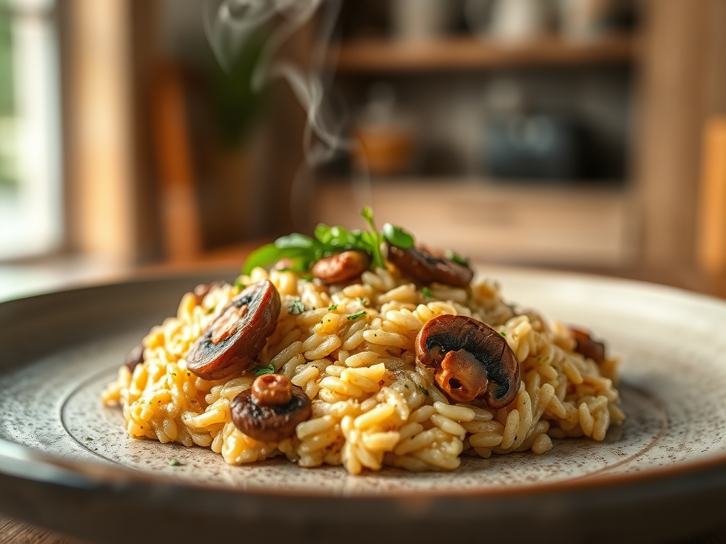 Spicy Mushroom Risotto