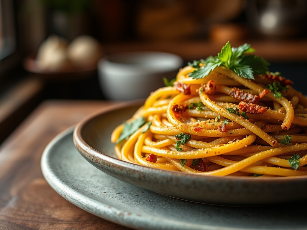 Spicy Pesto Pasta