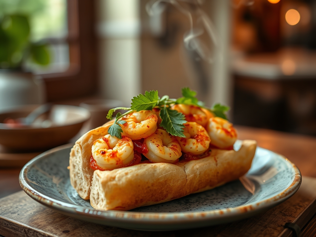 Spicy Shrimp Po Boy