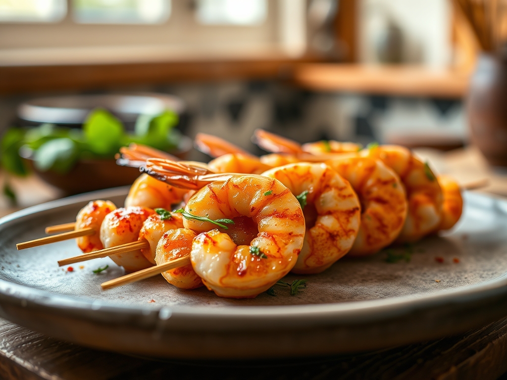 Spicy Shrimp Skewers